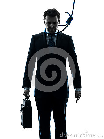 one-caucasian-business-man-hangman-noose-around-neck-silhouette-studio-isolated-white-background-29860120